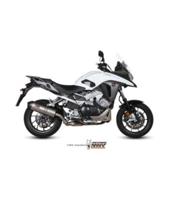 Mivv Slip-On Oval titan con tapa carbono Honda Crossrunner 2015-20