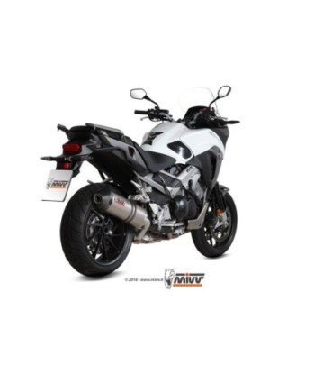 Mivv Slip-On Oval titan con tapa carbono Honda Crossrunner 2015-20
