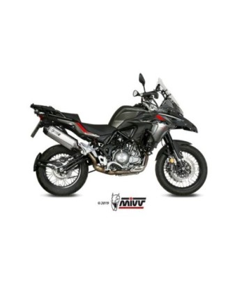 Mivv Slip-On Speed edge St. Steel con tapa carbono Benelli TRK 502 X 2018-25