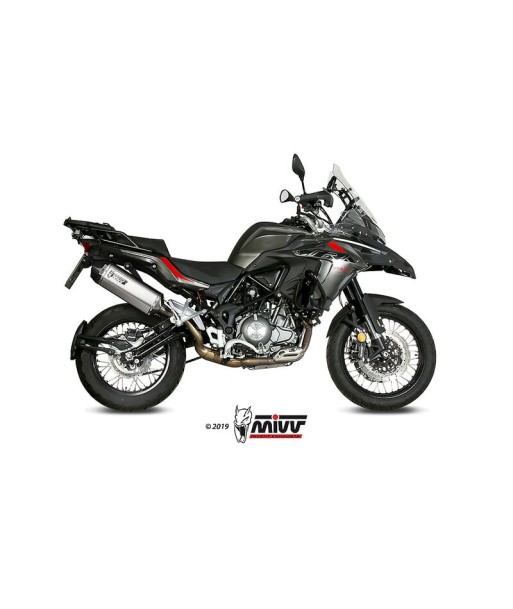 Mivv Slip-On Speed edge St. Steel con tapa carbono Benelli TRK 502 X 2018-25