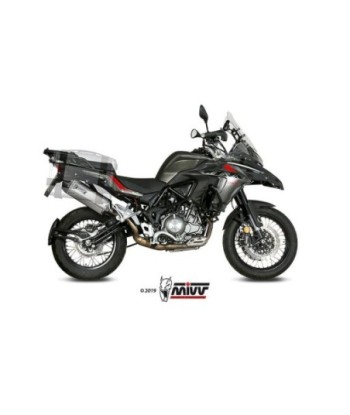 Mivv Slip-On Speed edge St. Steel con tapa carbono Benelli TRK 502 X 2018-25
