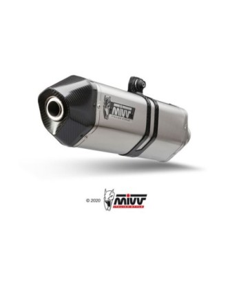 Mivv Slip-On Speed edge St. Steel con tapa carbono Benelli TRK 502 X 2018-25