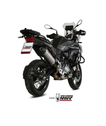 Mivv Slip-On Oval Titan con tapa carbono Benelli TRK 502 X 2018-25