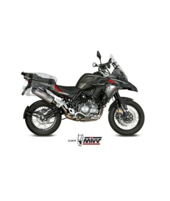 Mivv Slip-On Oval Titan con tapa carbono Benelli TRK 502 X 2018-25