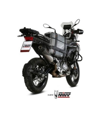 Mivv Slip-On Oval Titan con tapa carbono Benelli TRK 502 X 2018-25