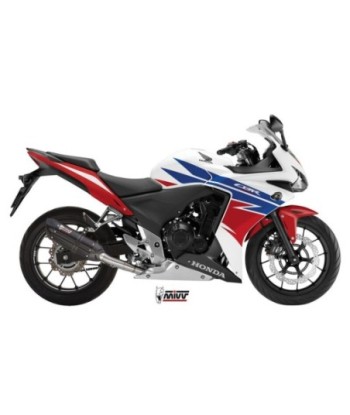 Mivv Slip-On Suono black con tapa carbono Honda CB 500 F / X / CBR 500 R 2013-15