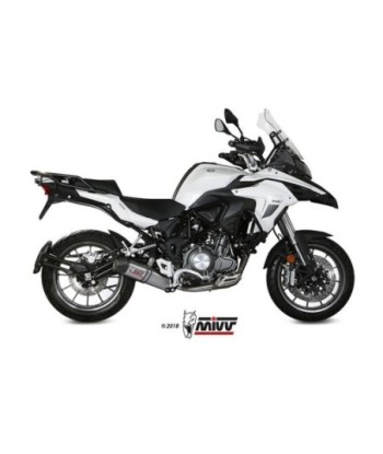 Mivv Slip-On Oval Titan con tapa carbono Benelli TRK 502 2017-24