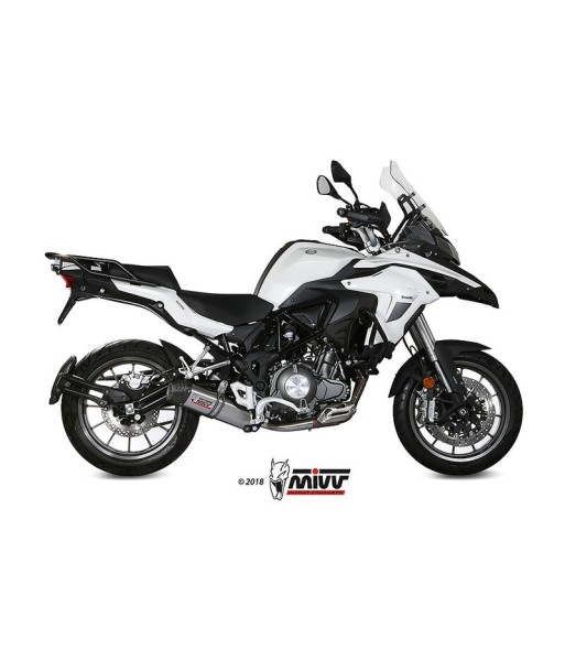 Mivv Slip-On Oval Titan con tapa carbono Benelli TRK 502 2017-24
