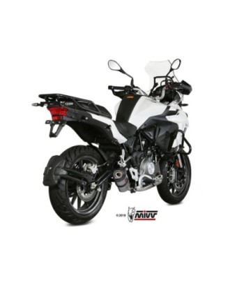Mivv Slip-On Oval Titan con tapa carbono Benelli TRK 502 2017-24