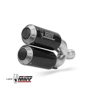 Mivv 2 Slip-On Mk3 carbono Ducati Monster 1200 / S 2014-16