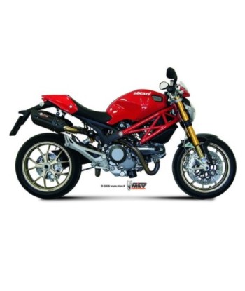 Mivv 2 Slip-On Suono black con tapa carbono Ducati Monster 795 12-14 / 796 10-14 / 1100 08-10