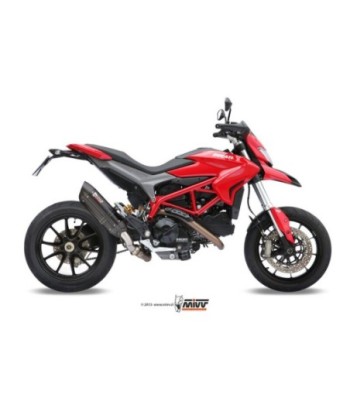 Mivv Slip-On Suono black con tapa carbono Ducati Hypermotard 821 / Hyperstrada 821 2013-15
