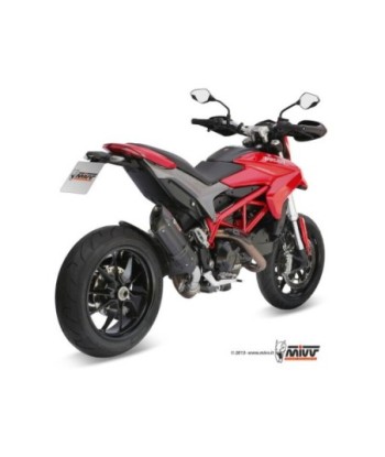 Mivv Slip-On Suono black con tapa carbono Ducati Hypermotard 821 / Hyperstrada 821 2013-15