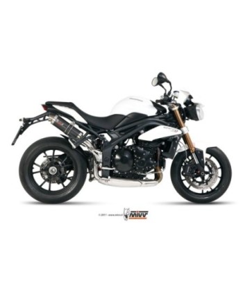 Mivv 2 Slip-On GP carbon Triumph Speed Triple 2011-15