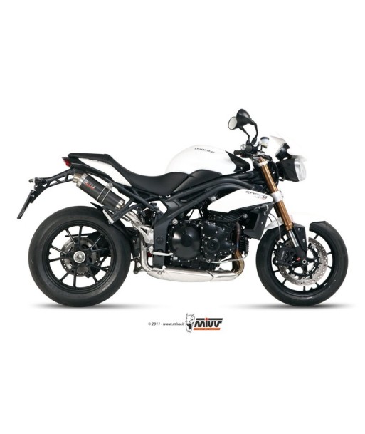 Mivv 2 Slip-On GP carbon Triumph Speed Triple 2011-15