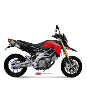 Mivv 2 Slip-On Suono St. Steel con tapa carbono Aprilia Dorsoduro 750 2008-16