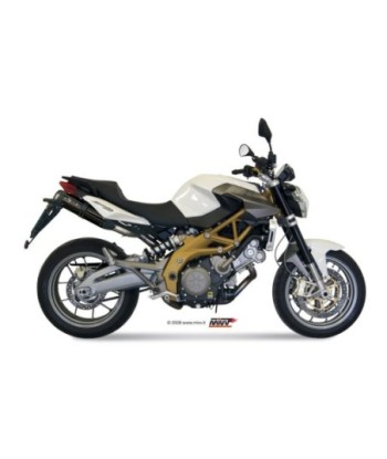 Mivv 2 Slip-On Suono black con tapa carbono Aprilia Shiver 750 2008-16