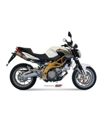 Mivv 2 Slip-On Suono St. Steel con tapa carbono Aprilia Shiver 750 2008-16