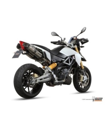 Mivv 2 Slip-On Suono St. Steel con tapa carbono Aprilia Dorsoduro 1200 2012-16