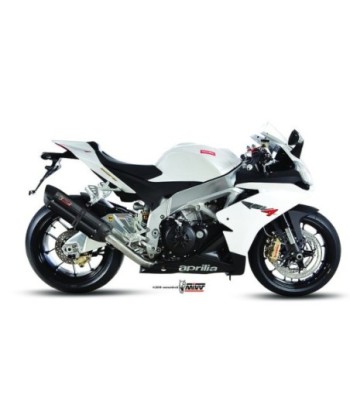 Mivv Slip-On Suono black con tapa carbono Aprilia RSV4 2009-16 / Tuono V4 2010-16