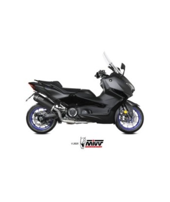 Mivv Escape Completo 2x1 OVAL Black con tapa de carbono Yamaha T-MAX 560 2025