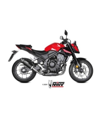 Mivv Slip-On AK-1 Black con tapa de carbono Honda CBR 500 R 2024-26