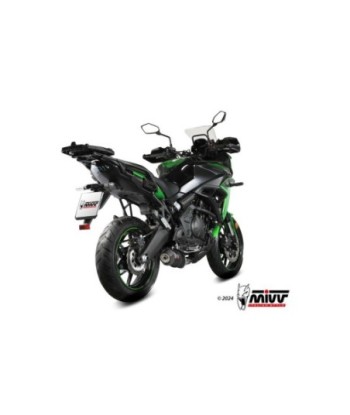 Mivv Escape Completo 2x1 OVAL BLACK con Tapa de Carbono KAWASAKI Versys 650 2024-26