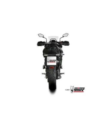 Mivv Escape Completo 2x1 OVAL BLACK con Tapa de Carbono KAWASAKI Versys 650 2024-26