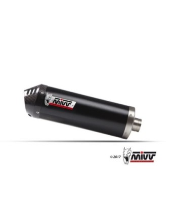 Mivv Escape Completo 2x1 OVAL BLACK con Tapa de Carbono KAWASAKI Versys 650 2024-26