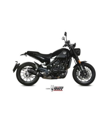 Mivv Slip-On OVAL BLACK con Tapa de Carbono BENELLI LEONCINO 500 2017-25