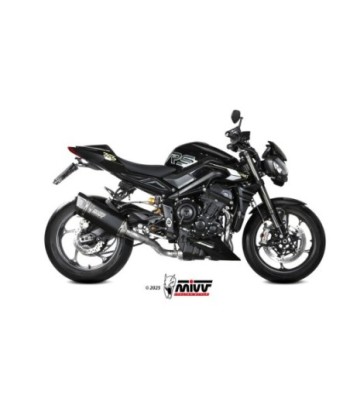 Mivv Escape Completo 3x1 SR-1 BLACK TITANIUM TRIUMPH STREET TRIPLE 765 R / RS 2025-26