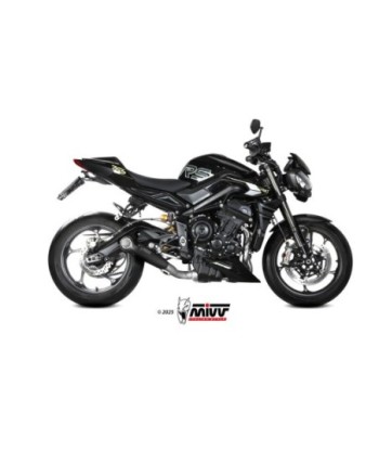 Mivv Escape Completo 3x1 X-M5 BLACK TRIUMPH STREET TRIPLE 765 R / RS 2025-26