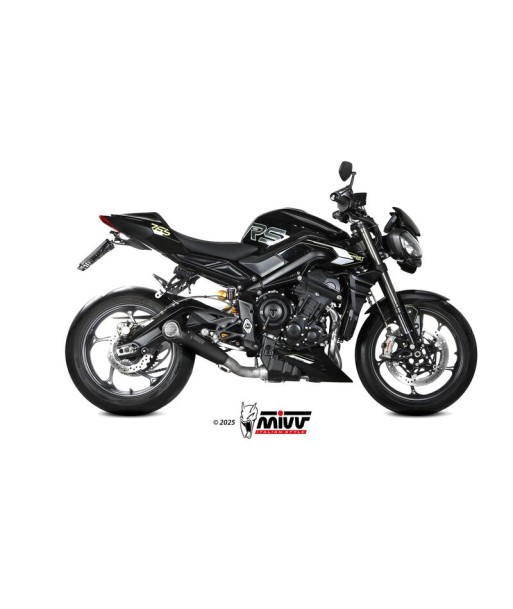 Mivv Escape Completo 3x1 X-M5 BLACK TRIUMPH STREET TRIPLE 765 R / RS 2025-26