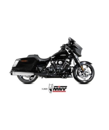 Mivv 2 Slip-On HR-1 Acero Pulido con Tapa de Al. Harley Davidson Road Glide / King / Street 2017-26