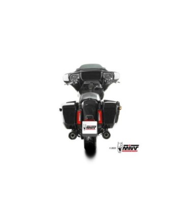 Mivv 2 Slip-On HR-1 Acero Pulido con Tapa de Al. Harley Davidson Road Glide / King / Street 2017-26