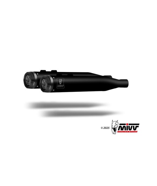 Mivv 2 Slip-On HR-1 Black con Tapa de Aluminio Harley Davidson Road Glide / King / Street 2017-26