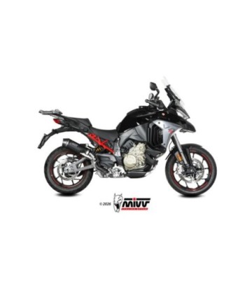 Mivv Slip-On 2x1 OVAL BLACK con Tapa de Carbono Ducati Multistrada V4 / V4S 2025-26