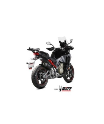 Mivv Slip-On 2x1 OVAL BLACK con Tapa de Carbono Ducati Multistrada V4 / V4S 2025-26