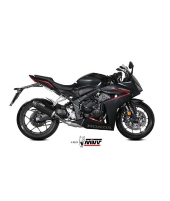 Mivv Full System 4x2x1 AK-1 BLACK con Tapa Carbono HONDA CB 650 R 2024-26 (+CAT)