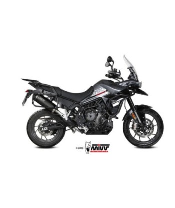 Mivv Slip-On Oval Black con Tapa de Carbono Triumph Tiger 850 Sport 2021-25
