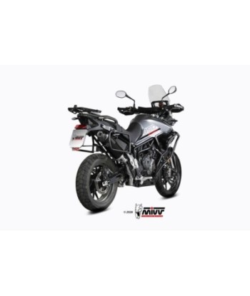 Mivv Slip-On Oval Black con Tapa de Carbono Triumph Tiger 850 Sport 2021-25
