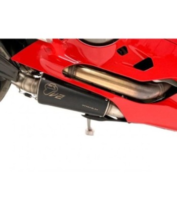 Termignoni Silencioso Lateral + UpMap Titanio Negro Ducati PANIGALE V2 / Street Fighter V2 2021-24