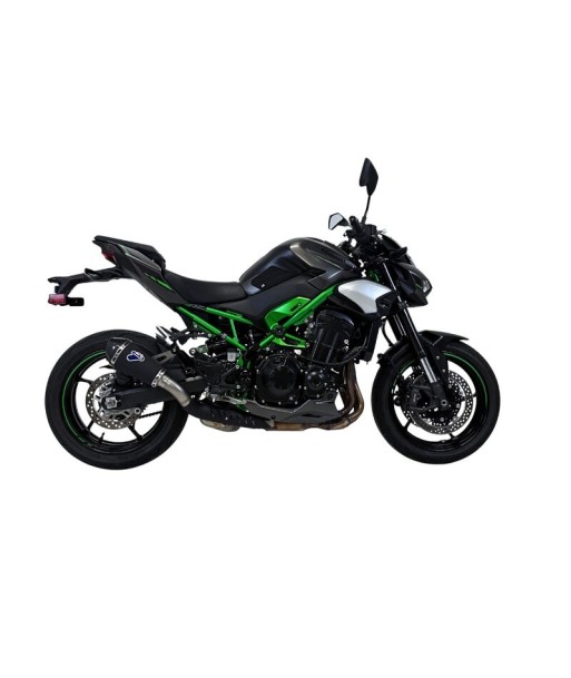 Termignoni Silencioso Relevance Acero Negro con Tapa en Carbono Kawasaki Z900 2024-26