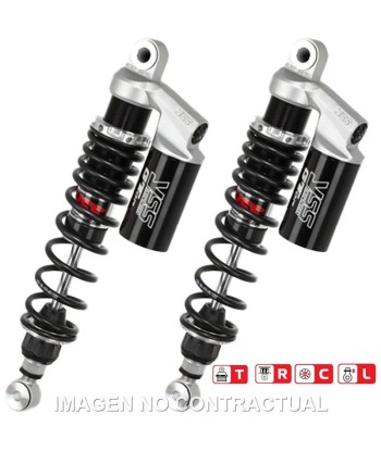 Juego Amortiguadores Traseros Yss Gas Top Line c/Botella superior Royal Enfield Continental