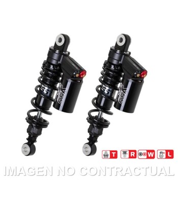 Juego Amortiguadores Traseros YSS Black Edition Gas Top Line c/Botella superior Harley Davidson XL 883