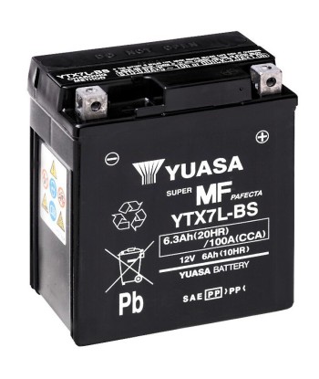Batería Yuasa YTX7L-BS Sin Mantenimiento