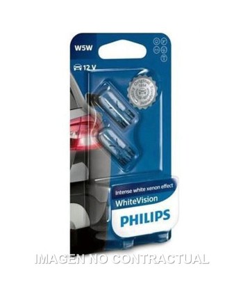 Lámpara Philips Todo Cristal W5W White Vision 12V 5W