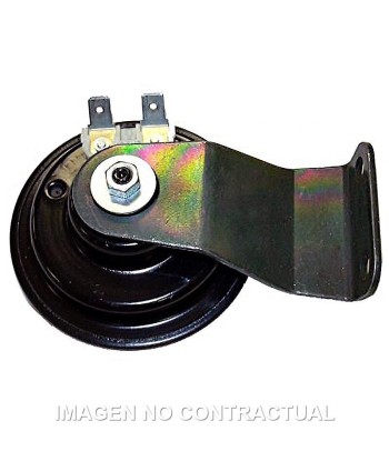 Claxon zincado blanco 12 - 3a/105-118db - Ø 70 mm
