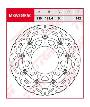 Disco de freno TRW MSW 249 RAC