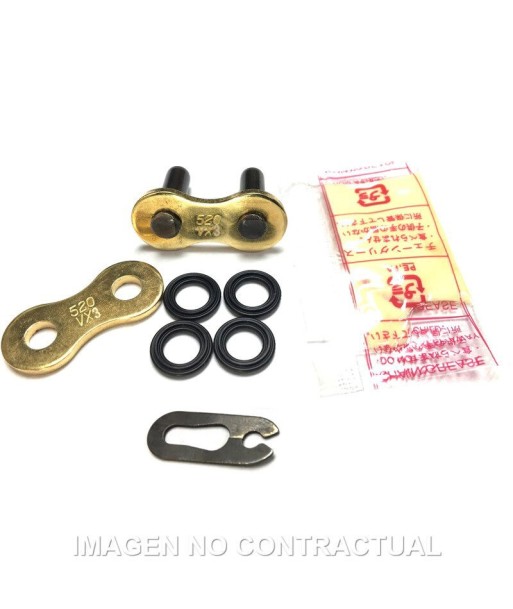 Enganche clip DID 520 VX3 oro (FJ)
